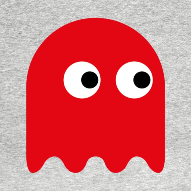 Retro Red Ghost by TShirtGuy2267